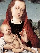 Juan de Flandes Virgin and Child before a Landscape oil painting on canvas